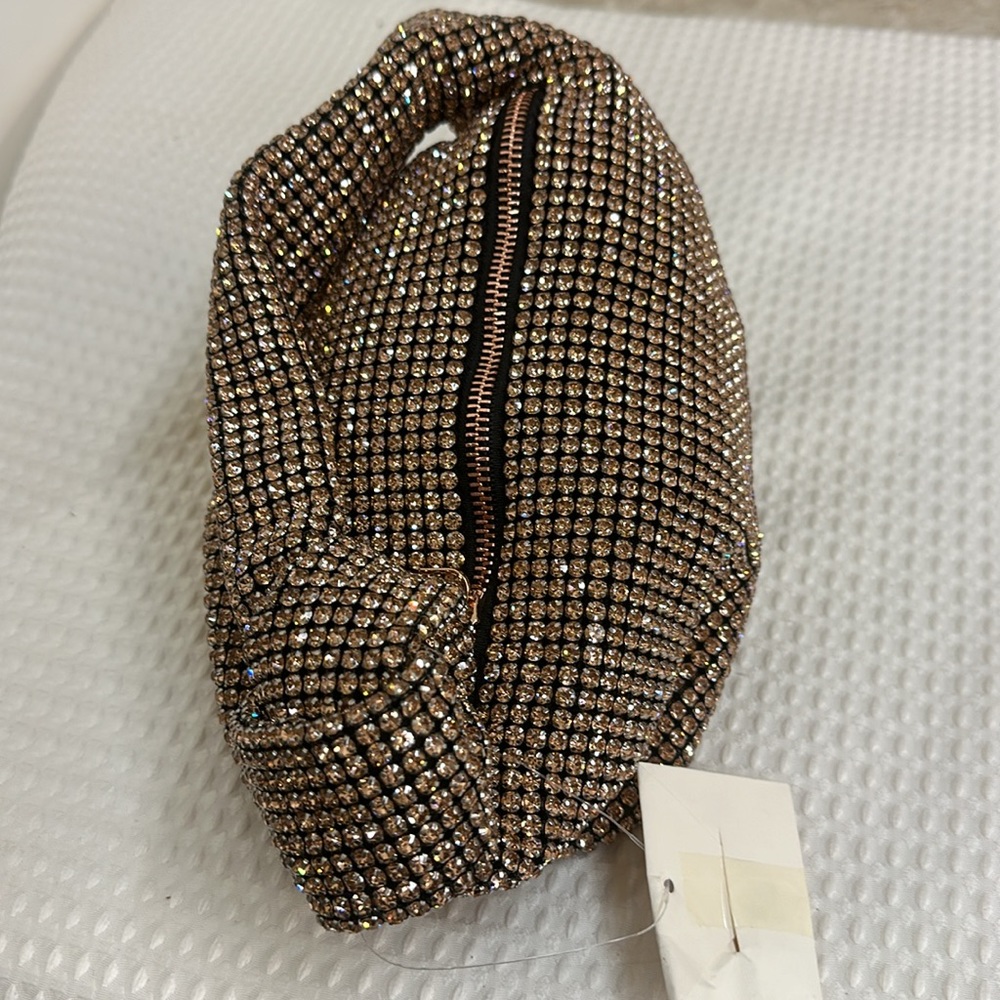 Madison West Gold Rhinestone Bag